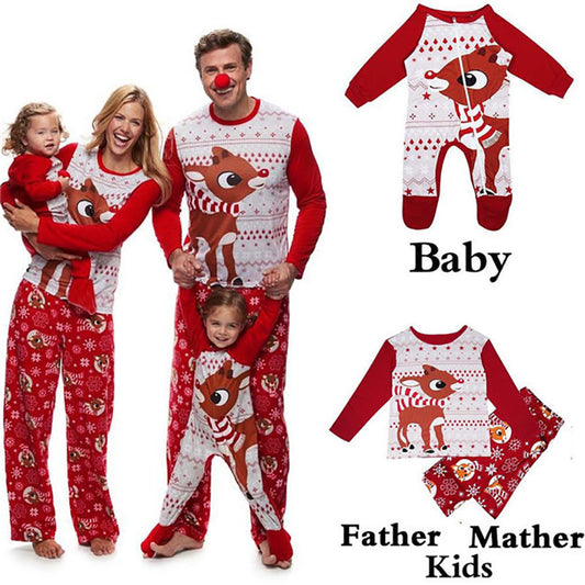 Kidzoo Christmas Family Matching Fox Pajamas Set