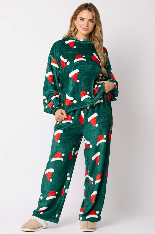 2024 Casual Flannel Pajama Sets For Women 2 Piece Homeware