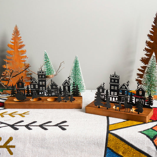 Iron Christmas Tree Candle Holder