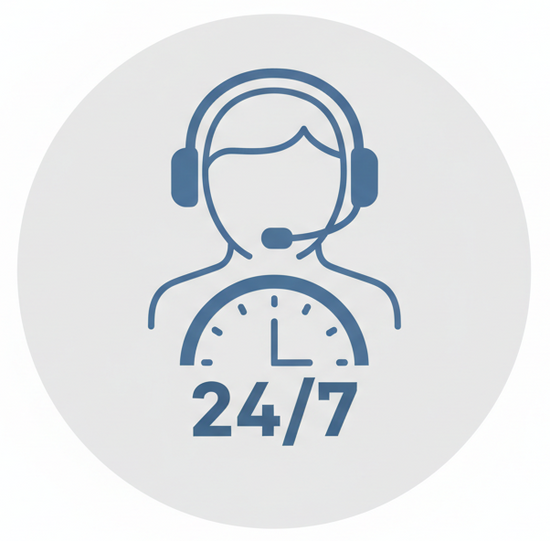 create a icon 24x7 Support