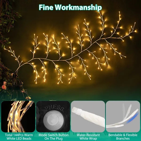 Birch LED Garland Lights – 7.87FT Waterproof Vine with 8 Modes